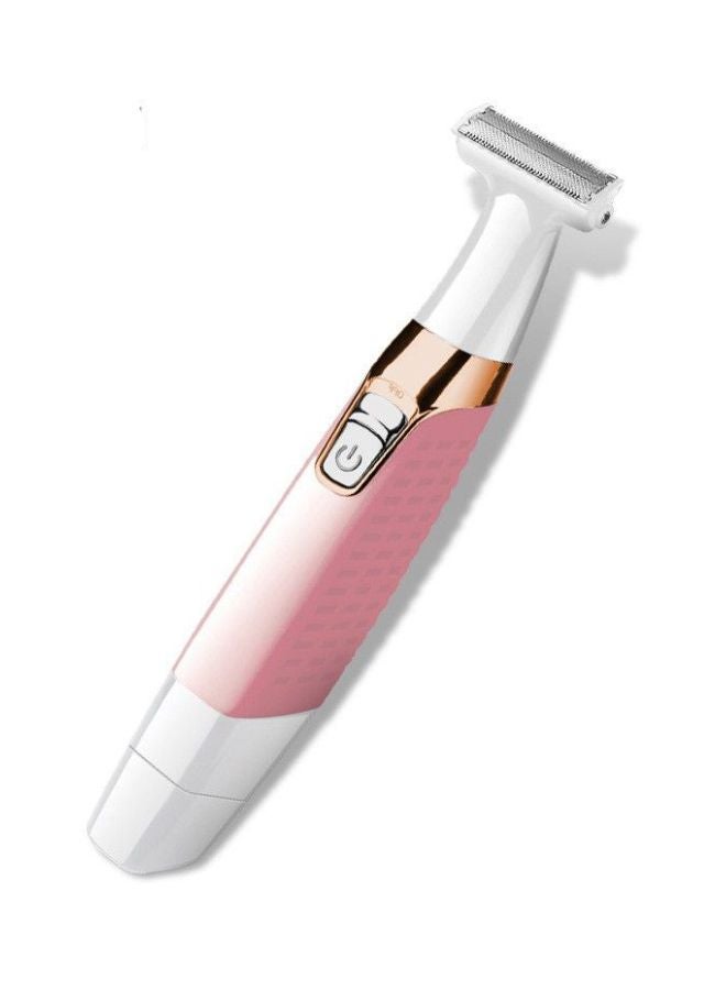Kemei - Km-1900 Rechargeable Body Shaver And Eyebrow Trimmer Pink/White/Gold - Image 1