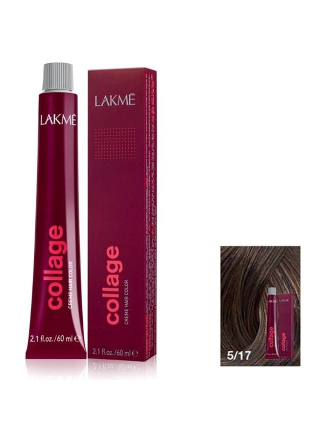 LAKME - Collage Creme Hair Colour 5/17 Blue Ash Light Brown 60ml - Image 1