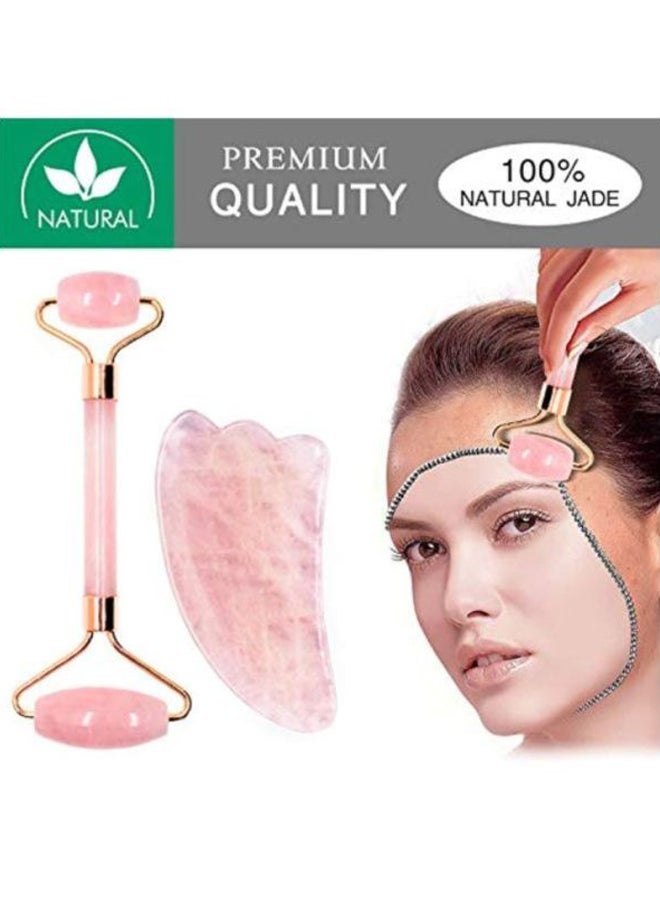 ALIVER Jade Roller Set Pink - Image 2