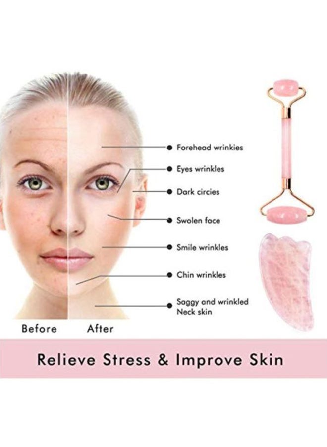 ALIVER Jade Roller Set Pink - Image 3