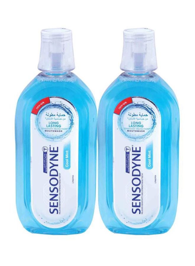 Sensodyne Pack Of 2 Cool Mint Mouthwash 2x500ml  - Image 1