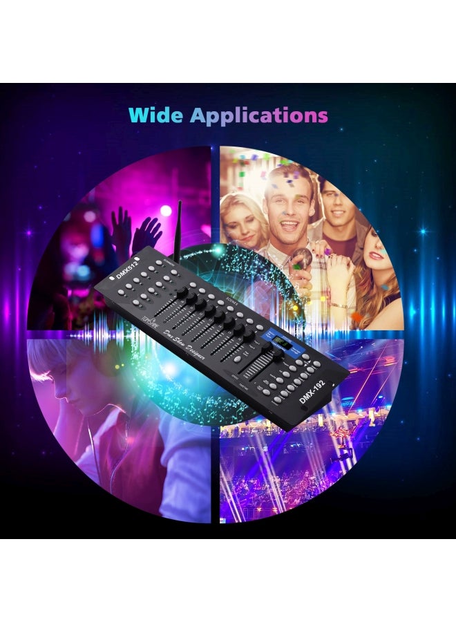 لوحة تحكم DMX512 لاسلكية للتحكم في الإضاءة بتردد 2.4 جيجاهرتز و وظيفة برمجة 192CH ISM