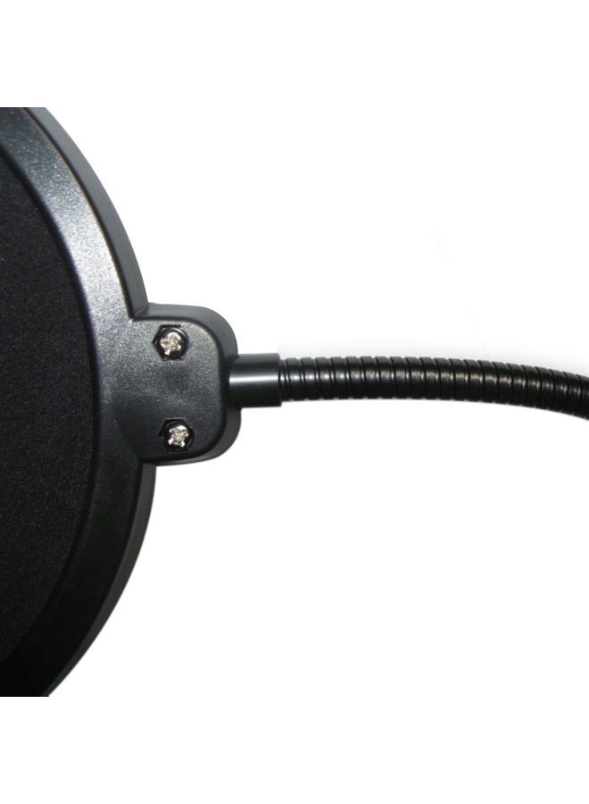 Microphone Pop Rotatable Filter With Double Layer Sound Shield