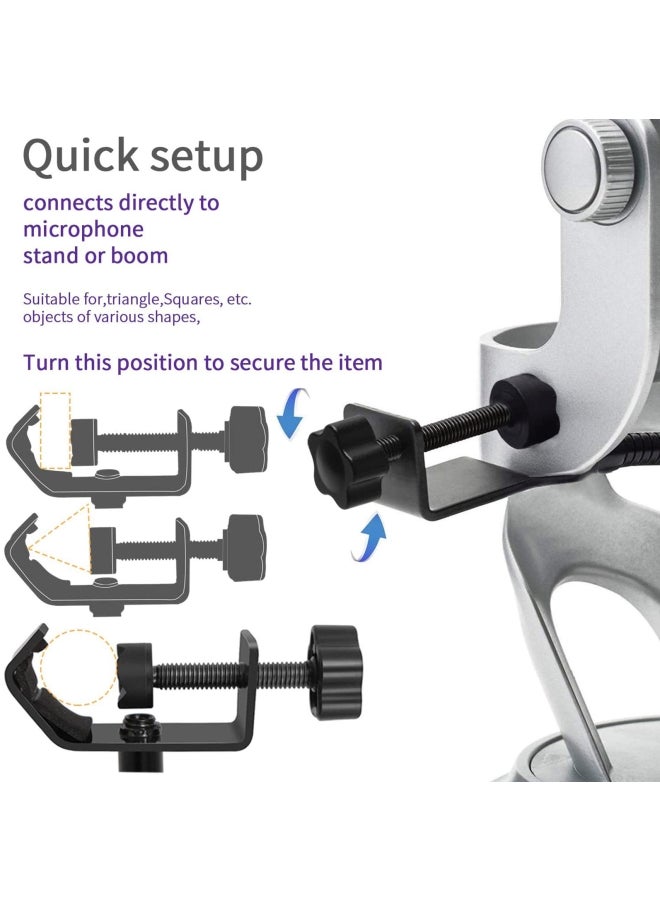 Microphone Pop Rotatable Filter With Double Layer Sound Shield