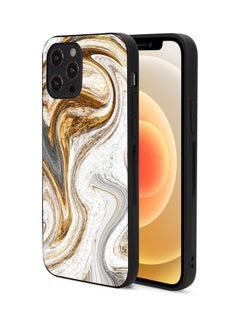 Protective Case Cover For Apple iPhone 12 Pro Sketch Marble Multicolor