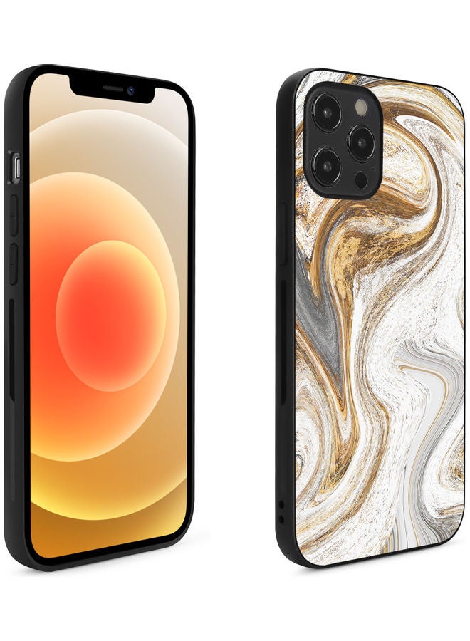 Okteq - Protective Case Cover For Apple iPhone 12 Pro Sketch Marble Multicolor - Image 1