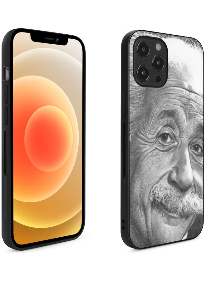 Okteq - Protective Case Cover For Apple iPhone 12 Pro Albert Einstein Multicolor - Image 1