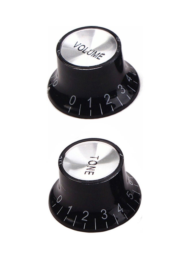 Generic Pack Of 2  Volume And Tone Aluminum Acrylic Electric Bass Guitar Control Knob Accessories - Image 2