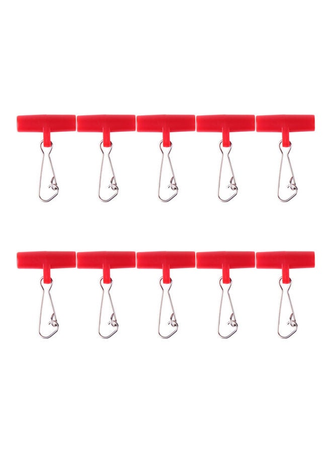 Generic 10 Pieces Of Fishing Sinker Slip Clips Head Swivel Hooked Snap Weight Slide Line 20 x 10 x 20cm - Image 1