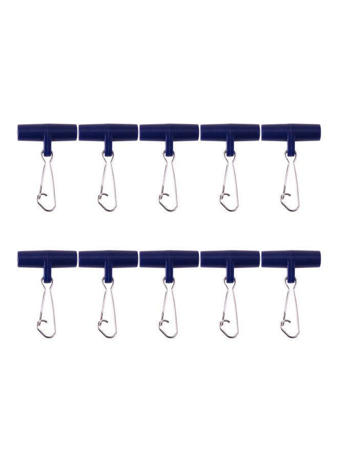 Generic 10 Pieces Of Fishing Sinker Slip Clips Head Swivel Hooked Snap Weight Slide Line 20 x 10 x 20cm - Image 2