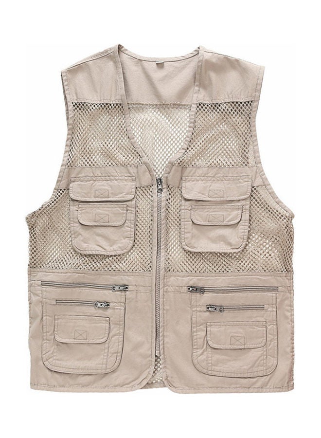 Generic Waterproof Mesh Multi Pocket Jacket For Outdoor Fishing 20 x 10 x 20cm  - Image 1