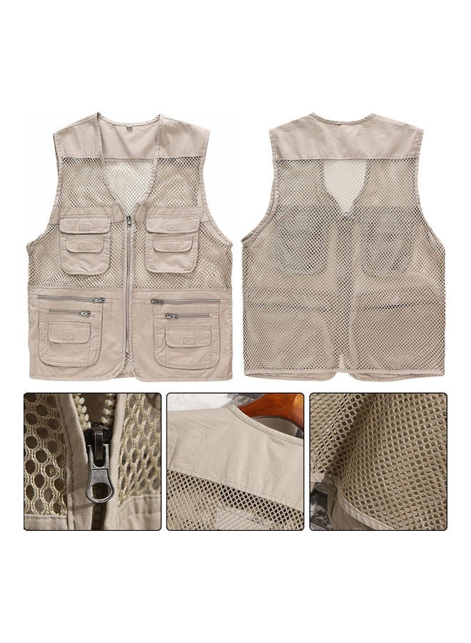 Generic Waterproof Mesh Multi Pocket Jacket For Outdoor Fishing 20 x 10 x 20cm  - Image 2
