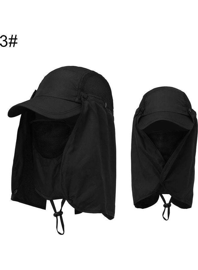 Generic Unisex Waterproof UV Protection Breathable Baseball Hat Cap With Face Neck Flap 20 x 10 x 20cm - Image 5