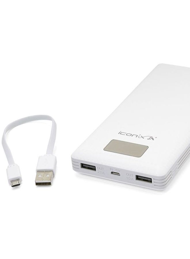Iconix Dual USB Power Bank White - Image 3