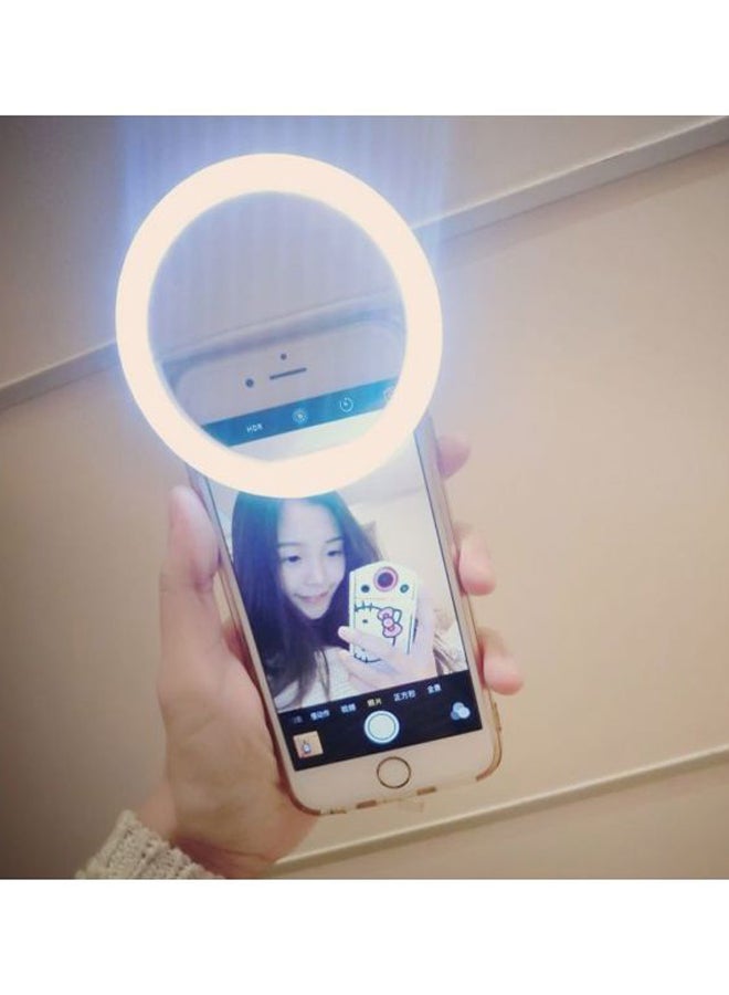 Clip-On LED Selfie Ring Light White - Image 4