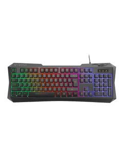 VERTUX Radiance Ergonomic Backlit Wired Gaming Keyboard black 