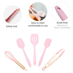 ماركة غير محددة 5 Pieces Non-Stick Spatula Sets Pink, rose gold 5.5*21.5cm, 4*19cm, 4.2*20.5cm, 4.7*21cm, 3.3*20cmcm  - Image 4