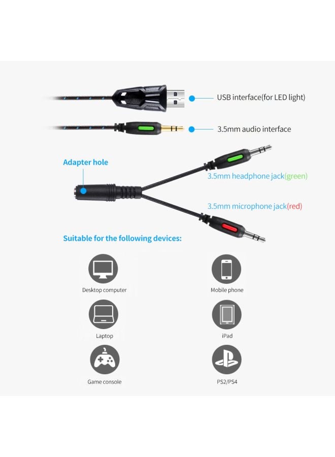 A1 Wired Over-Ear Gaming Headset For PS4/PS5/XOne/XSeries/NSwitch/PC  - Image 5