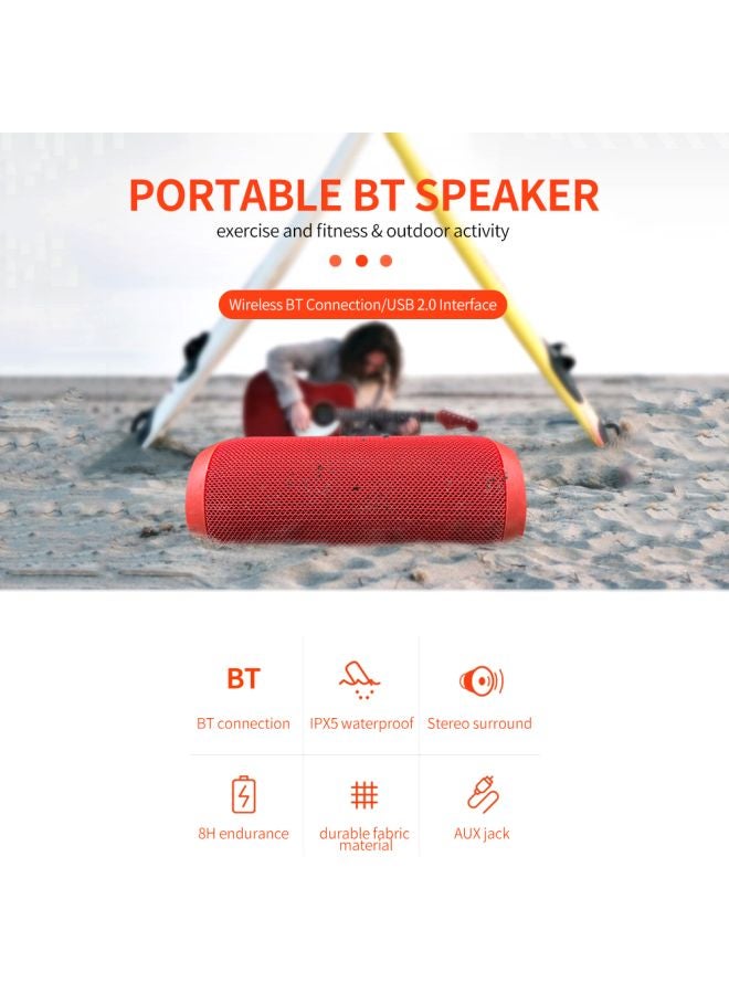 Portable Bluetooth Speaker Red