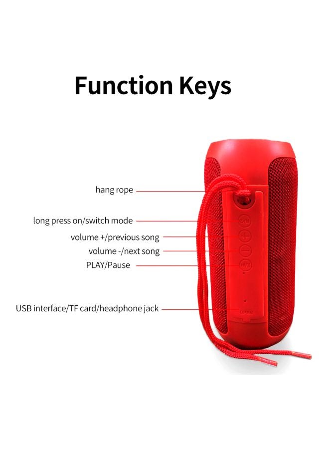 Portable Bluetooth Speaker Red