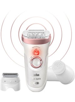 SensoSmart Silk Epil 9 SE 9-880 Wet And Dry Epilator With Facial Cleansing Brush White/Rose Gold - v1605795391/N39614761A_6