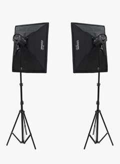 Coopic X-250 Photo Studio Strobe Flash Light And Softbox Lighting Kit Black  - Image 3