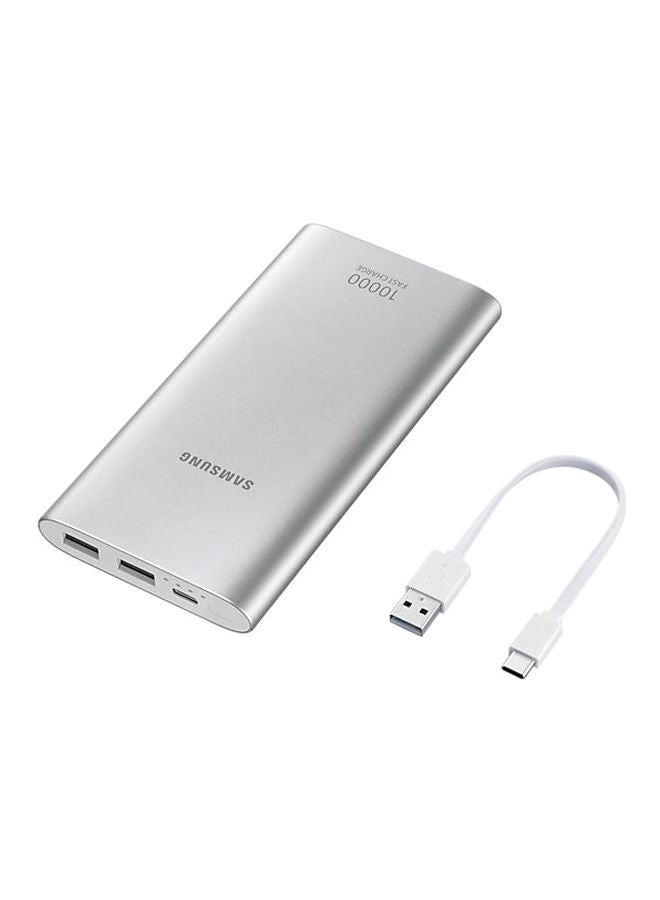 Samsung - 10000.0 mAh Portable Power Bank Silver - Image 1