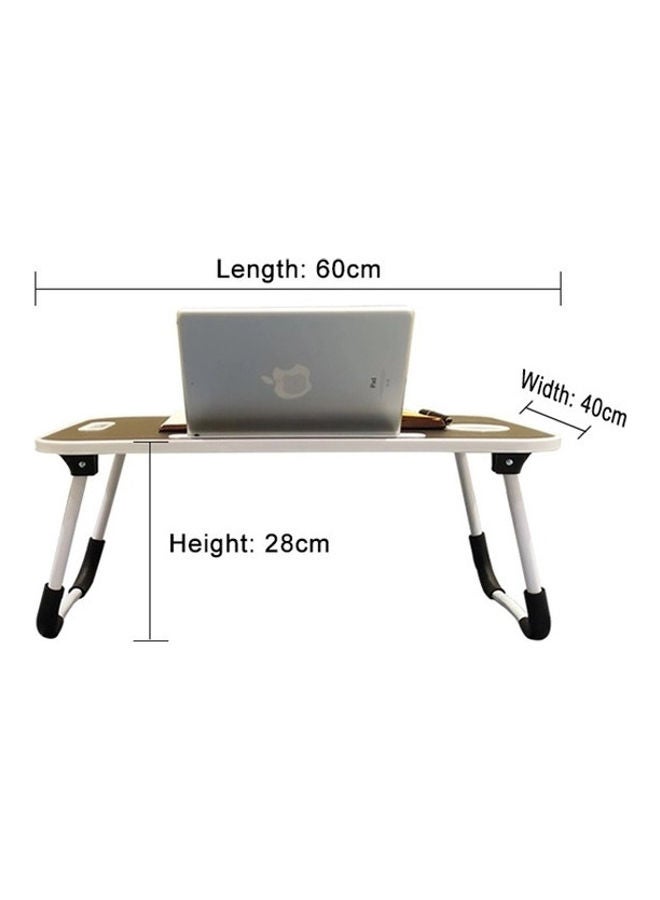 Generic Foldable Laptop Table With Cup Holder Beige Beige 60 x 40cm  - Image 4