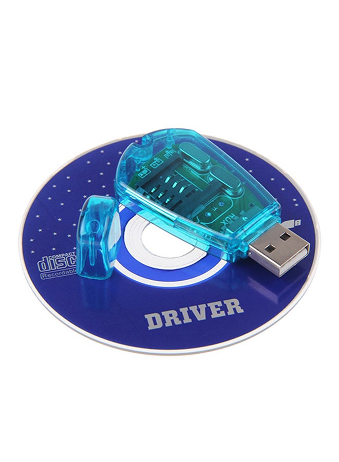 Generic - Standard SIM Card Reader With CD Blue - Image 1