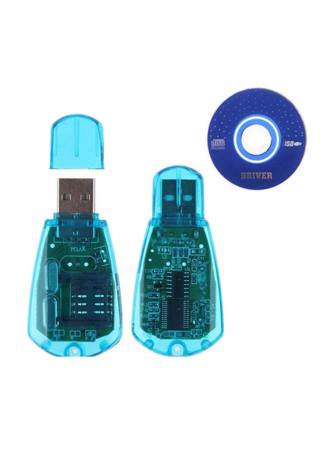 Generic - Standard SIM Card Reader With CD Blue - Image 1