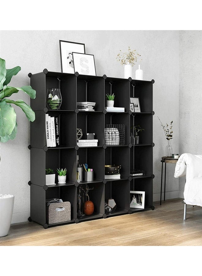 ماركة غير محددة خزانة تخزين قابلة للطي مكونة من 16 صندوق أسود 147x37x147سم  - Image 3