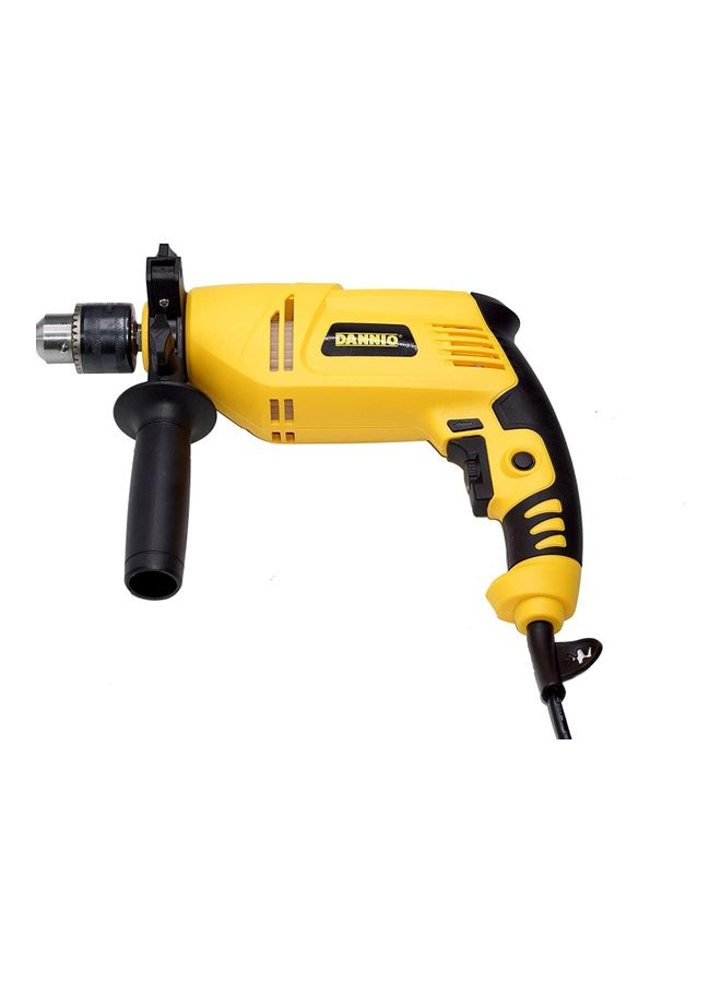 Dannio Corded Drill 800 Watts, Electric Impact 13mm Keychuck, 360°Rotating Handle Masnory Power Tools (DN-6018) Yellow 32.8 x 27.6 x 8.4cm - Image 1
