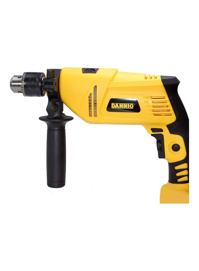Dannio Corded Drill 800 Watts, Electric Impact 13mm Keychuck, 360°Rotating Handle Masnory Power Tools (DN-6018) Yellow 32.8 x 27.6 x 8.4cm - Image 3