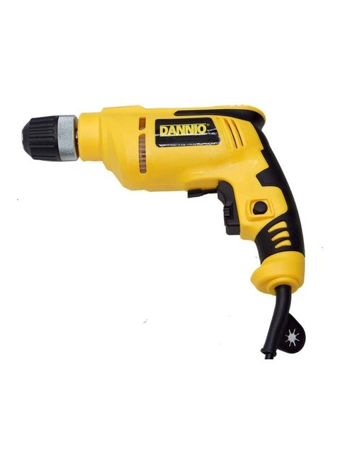 Corded Drill with 13mm Keychuck, Variable Speed Electric Masnory Power Tools - 450 Watts (DN-2015) Yellow 27.8 x 24.8 x 7.6cm