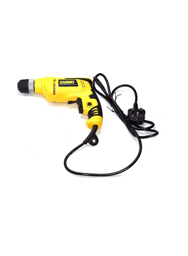 Corded Drill with 13mm Keychuck, Variable Speed Electric Masnory Power Tools - 450 Watts (DN-2015) Yellow 27.8 x 24.8 x 7.6cm