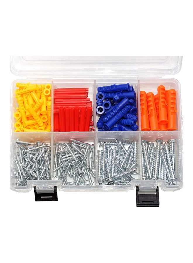 Dannio Anchoring Set Screw | 254-Pieces Zinc and Plastic Self Drilling Drywall Anchors with Phillips Pan Head Tapping Screws Assortment Kit White 20 x 13 x 5cm - Image 3