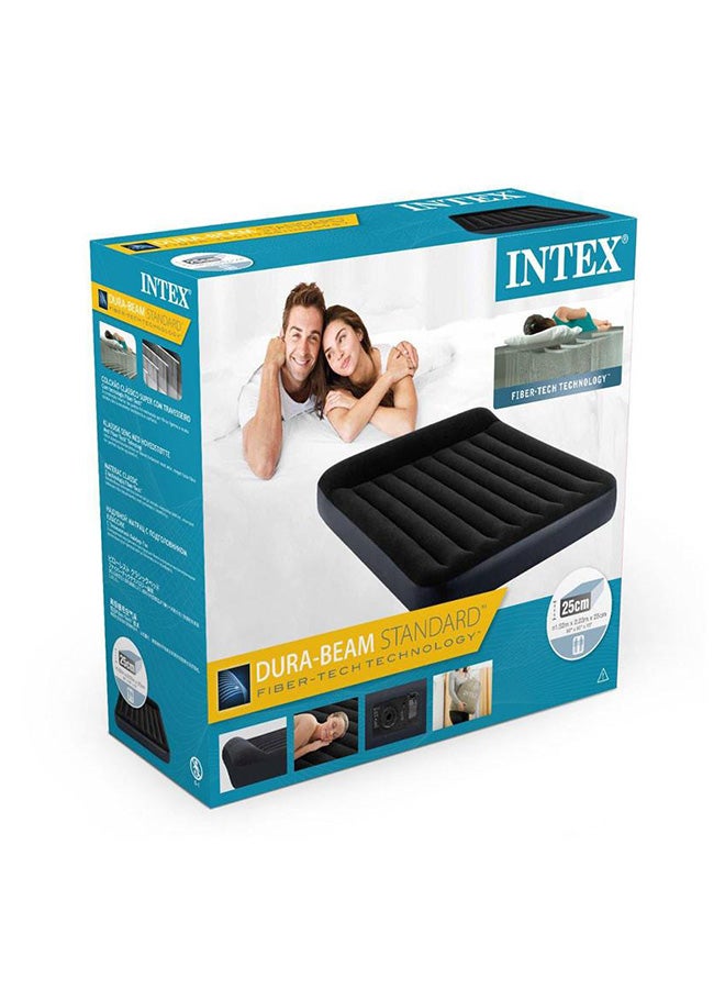 انتكس سرير هوائي كلاسيكي مريح مقاس مفرد مصنوع بتقنية دورا بيم ومزود بوسادة ومنفاخ كهربائي 191x99x25سم - Image 3