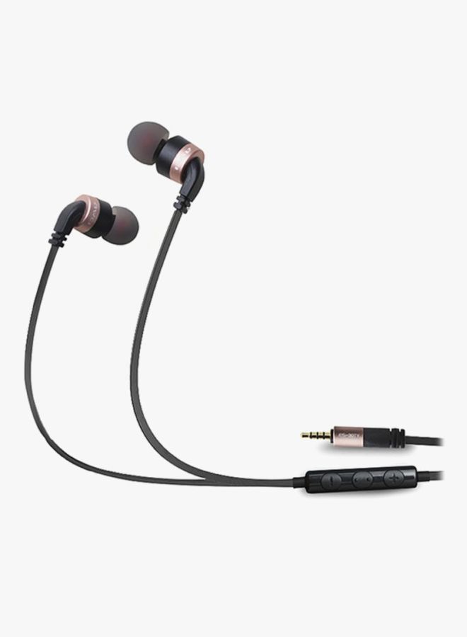 Awei Wired In-Ear Earphones With Mic Rose Gold/Black - Image 2