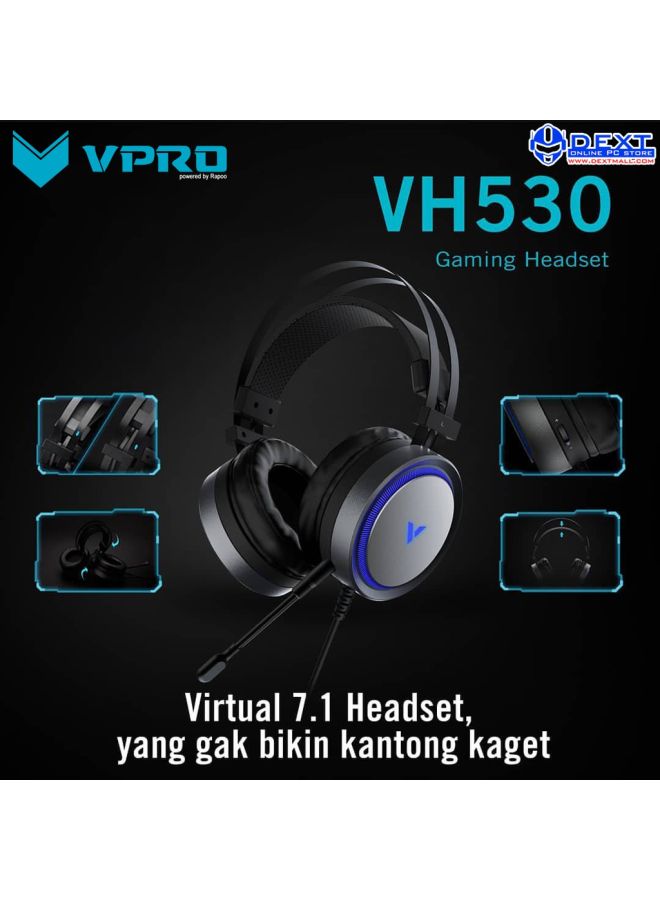 Rapoo Wired Over-Ear Headphones With Mic For PS4/PS5/XOne/XSeries/NSwitch/PC - Image 4