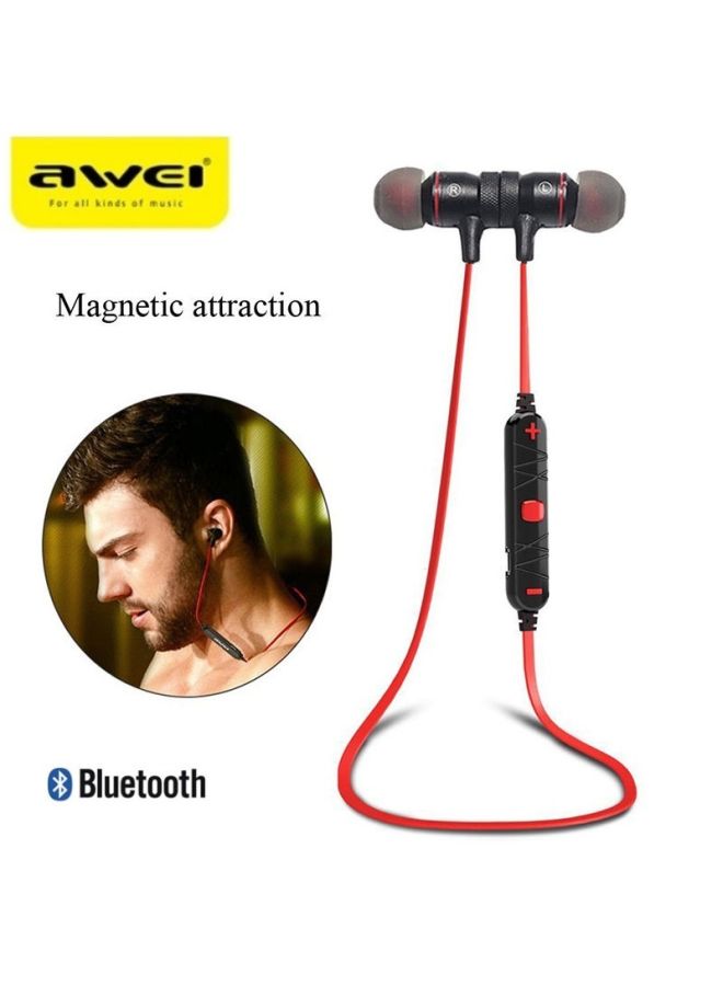 Awei Bluetooth In-Ear Stereo Earphones Red - Image 3