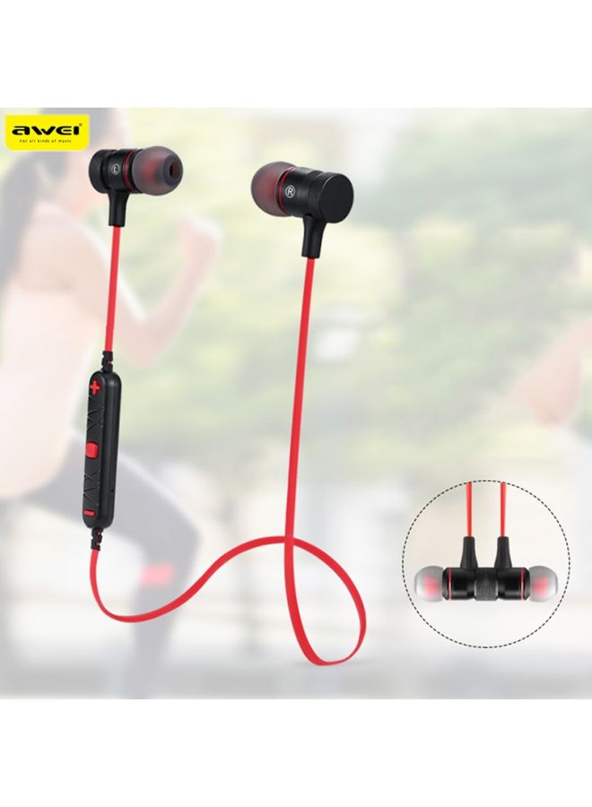 Awei Bluetooth In-Ear Stereo Earphones Red - Image 4