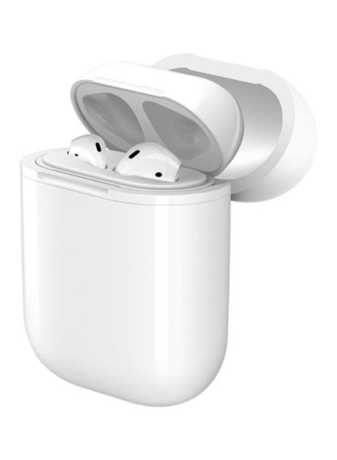 أوزون علبة شحن قياسية بتقنية تشي لسماعات أبل آيربودز أبيض