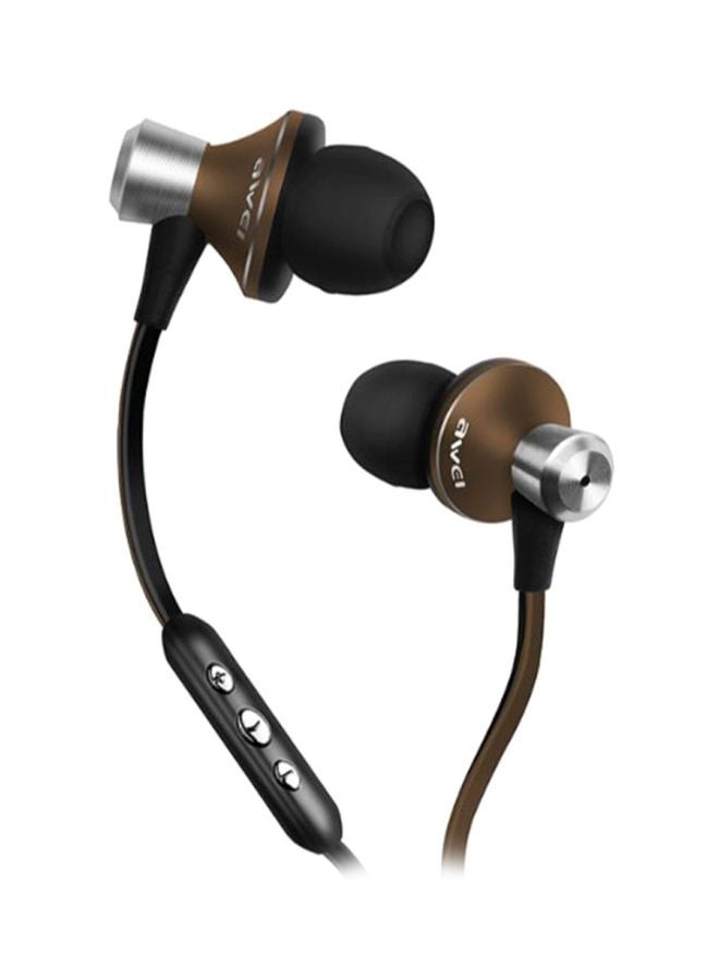 Awei Comfortable Music In-Ear Earphone Brown/Black