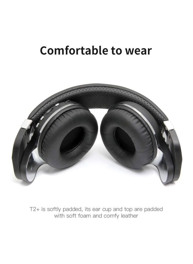Bluedio - T2 Bluetooth Over-Ear Headphones With Mic Black - Image 1