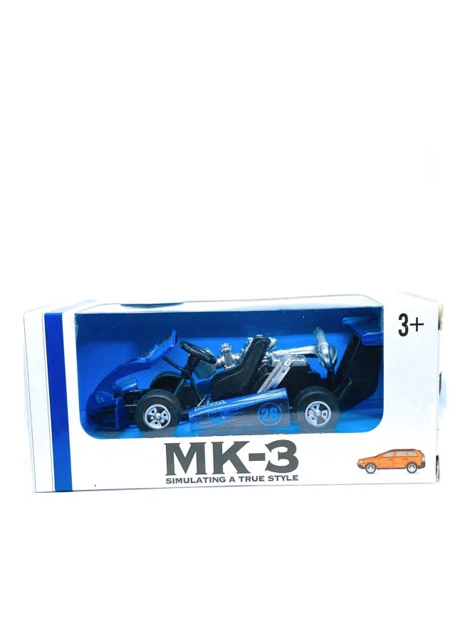 Die Cast Simulating True Style Blue Car Set of 1 15.8 x 7.7 x 6.9cm