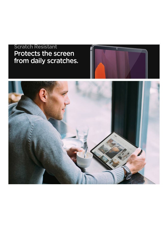 Spigen - GLAStR EZ FIT Tempered Glass Screen Protector (12.4 inch) for Samsung Galaxy Tab S8 PLUS (2022) / Tab S7 PLUS (2020) - Clear - Image 1
