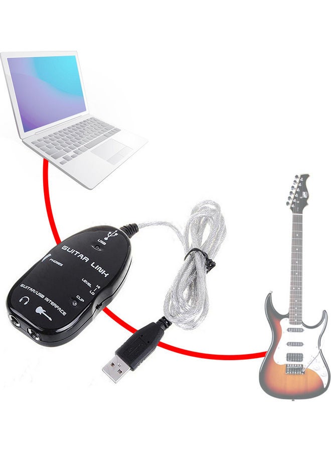 Generic - Guitar to USB Interface Link Audio Cable Adapter Cord Record - Image 1