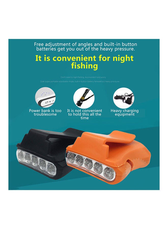 Generic - 5LED Headlamp Cap Light Fishing Camping Clip-on Hiking Hat Head Lamp Lantern 20 x 10 x 20cm - Image 1