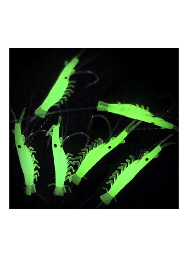 Generic - 5 Pcs Luminous Shrimp Fishing Simulation Noctilucent Soft Prawn Lure Hooks Bait 20 x 10 x 20cm - Image 1