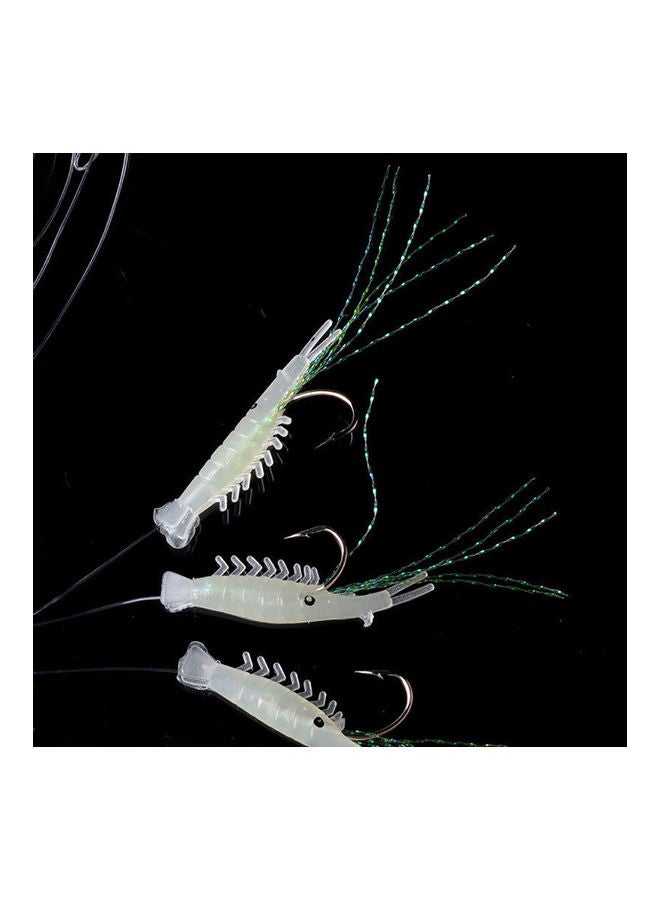 Generic - 5 Pcs Luminous Shrimp Fishing Simulation Noctilucent Soft Prawn Lure Hooks Bait 20 x 10 x 20cm - Image 1